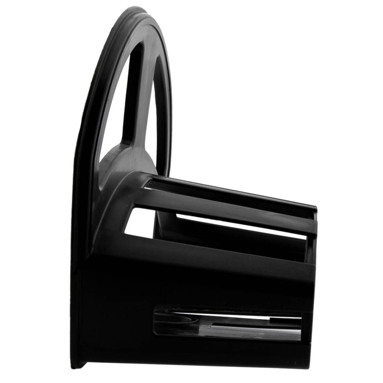 Czarny wieszak na wąż do odkurzacza premium