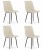 Krzesło Monti - beż aksamit x 4