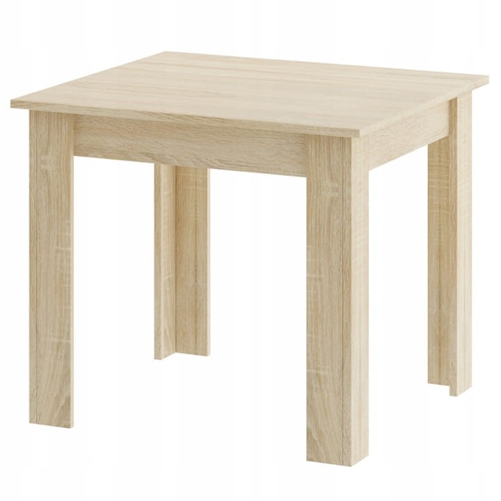 Zestaw stół kwadratowy 80x80 dąb sonoma + 4 krzesła MARK białe