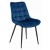 Granatowe krzesło tapicerowane do Jadalni BERA z pikowaniem i metalowymi czarnymi nóżkami (7).jpg