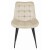 Beżowe krzesło do jadalni BERA z pikowanym siedziskiem i oparciem  na czarnych metalowych nogach (2).jpg