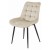 Beżowe krzesło do jadalni BERA z pikowanym siedziskiem i oparciem  na czarnych metalowych nogach (5).jpg
