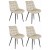 Modern dining chair with a quilted design, light beige velvet fabric, and black legs, isolated on a white background..jpg