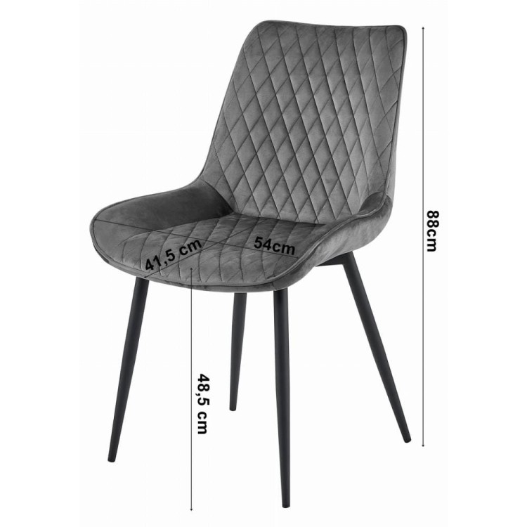 Krzesło tapicerowane do jadalni zielone VERDO nogi czarne metalowe, aranżacja zielona kuchnia (6).jpg