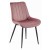 Krzesło tapicerowane do jadalni różowe SOSA czarne nogi, welurowe krzesła do aranżacji jadalni  (4).jpg