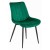 Zielone krzesło do jadalni SOSA welurowe, czarne metalowe nogi, aranżacja jadalni zielonej (4).jpg