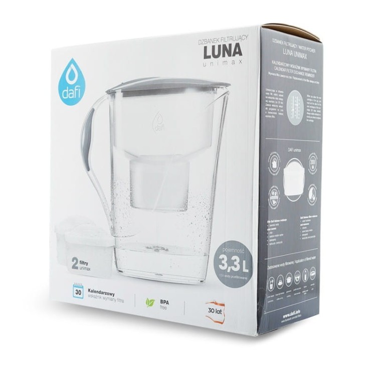 Dzbanek filtrujący wodę Dafi Luna 3,3 l filtry Unimax