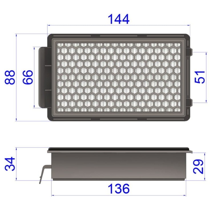 Filtr do odkurzacza Moulinex Compact Power Cyclonic/ Rowenta