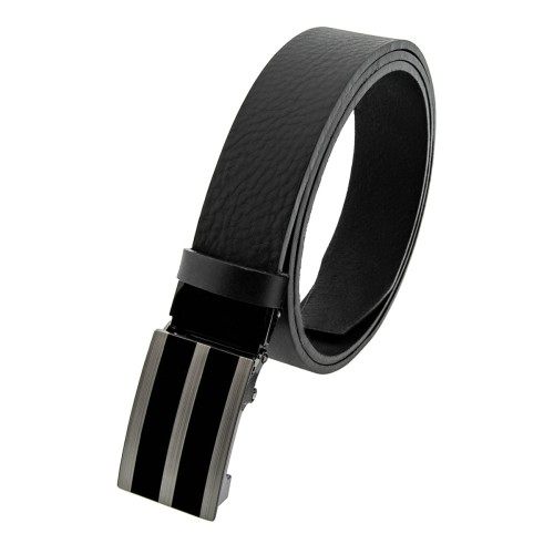 Skórzany pasek męski klamra automat 134cm