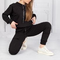 Dresowy komplet damski czarny S/M