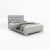 Łóżko tapicerowane Atena 140/200 z pojemnikiem Szare