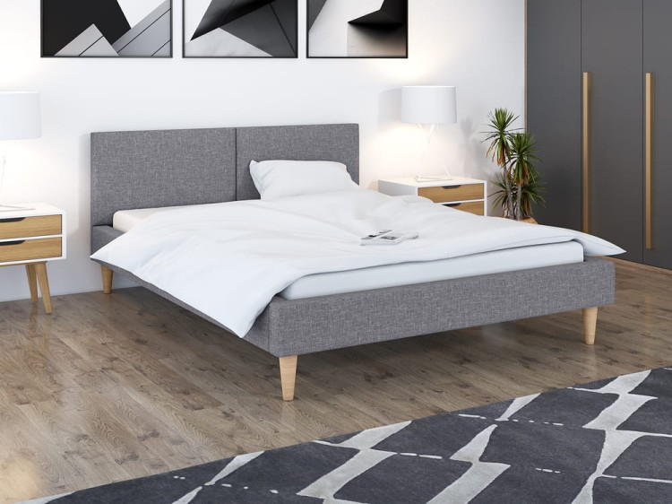 Łóżko tapicerowane Comfort Line 120/200 Szare