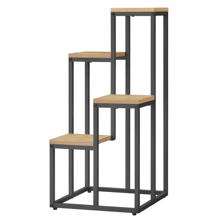 Regal kwietnik loft 4 polki industrialny dab czarny 4ektech