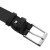 Skórzany pasek męski czarny z przeszyciem na szlufce 114cm