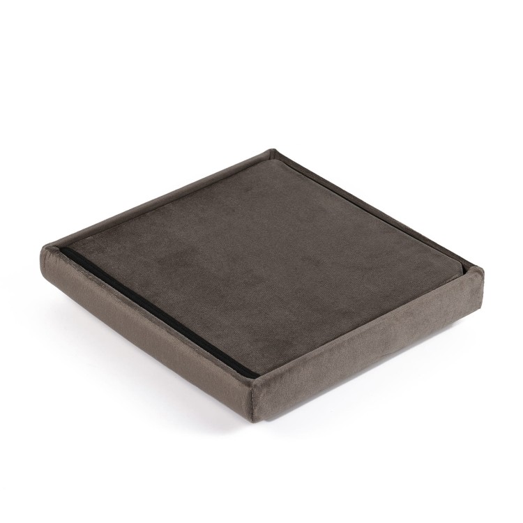 Pufa składana M - 30x30x30cm aksamit brąz