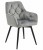 Krzesło JORK360 - aksamit srebrno-szary / nogi czarne x 1
