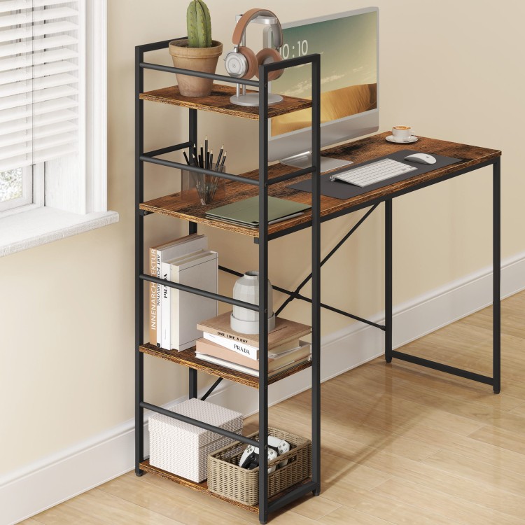 Biurko Komputerowe MAX 4.0 - rustykalne / nogi czarne