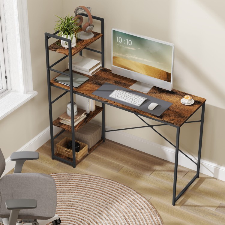 Biurko Komputerowe MAX 4.0 - rustykalne / nogi czarne