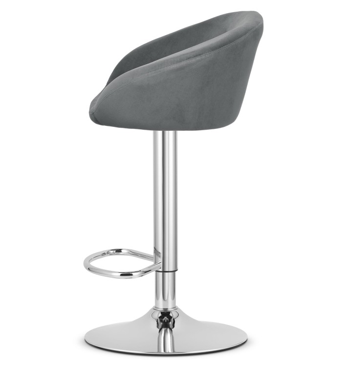 Hoker East Prime - aksamit szary / baza chrom x 2