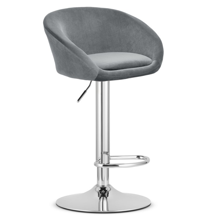 Hoker East Prime - aksamit szary / baza chrom x 2