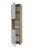 Słupek łazienkowy Adaś 2D Sonoma + Front Biały 40 cm