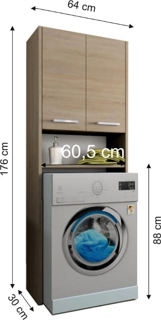Szafka łazienkowa nad pralke LUNA 64 cm