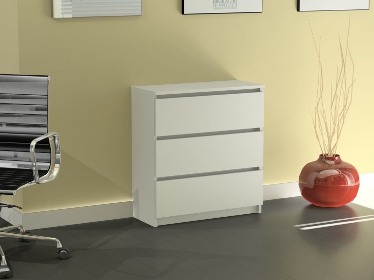 Komoda Nordi 3S biała 60 cm