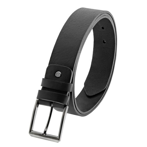 Klasyczny czarny pasek skóra licowa 124cm