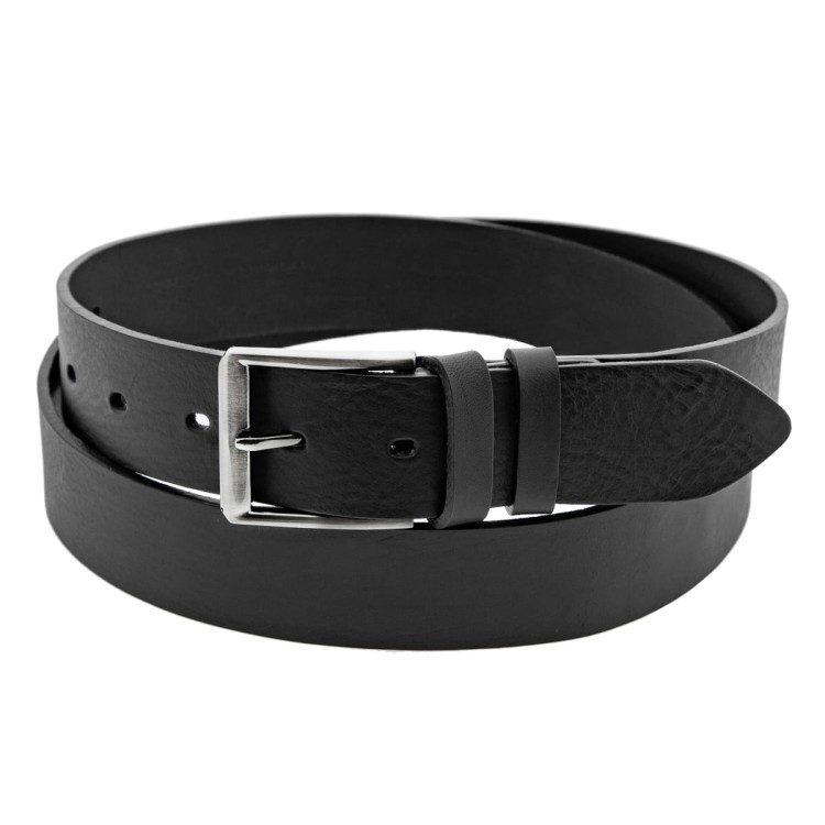 Klasyczny czarny pasek skóra licowa 124cm