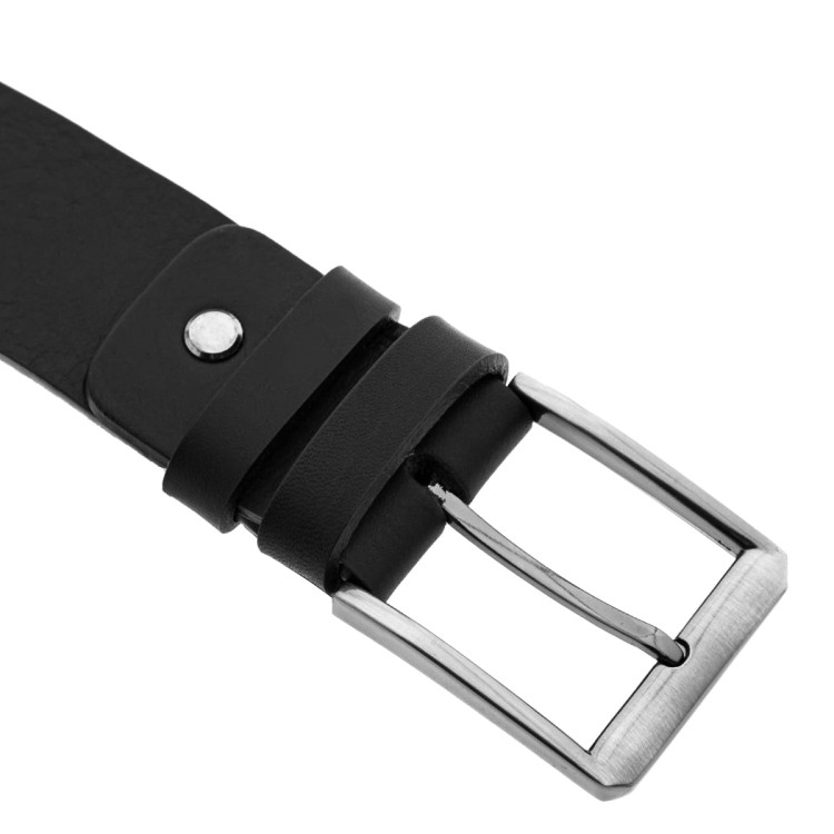 Klasyczny czarny pasek skóra licowa 124cm