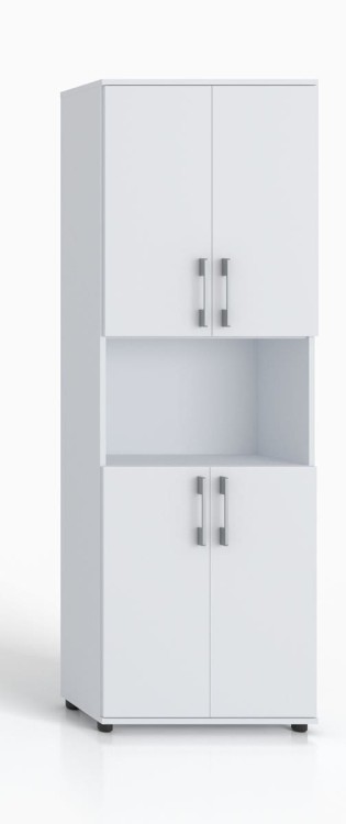 Regał biurowy na ksiażki i segragatory G 60 4D biały
