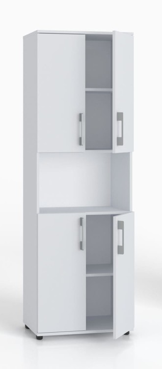 Regał biurowy na ksiażki i segragatory G 60 4D biały
