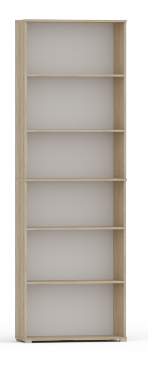 Regał Pola 215x80 dąb sonoma. Szeroki 80 cm, 6 półek na książki i segregatory