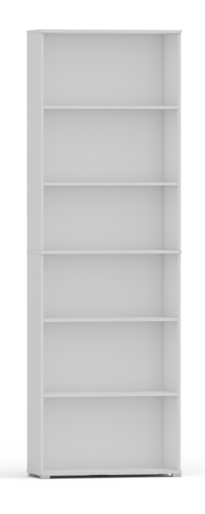 Regał pola 215x80 cm biały, 6 półek na książki i segregatory