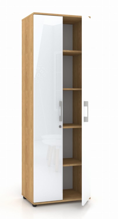 Szafa biurowa G 80 2d HIKORA Naturalna 80 cm zamykana na klucz