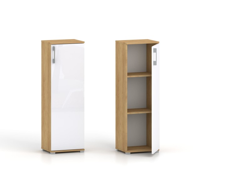 Regał Pola 30 cm – 1-drzwiowy | Kompaktowy regał 110 cm wysokości