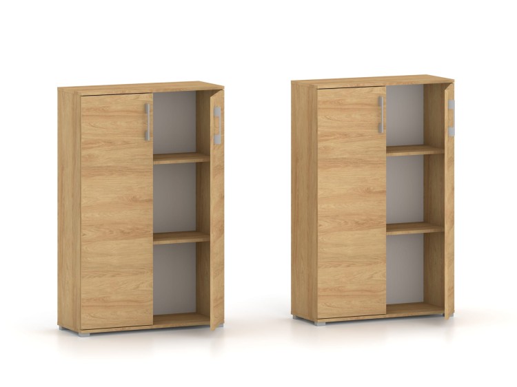 Regał komoda biurowa Pola 2D 110 x 80 cm Hikora 3 półki