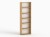 Regał Pola 215x80 Hikora Naturalna. Szeroki 80 cm, 6 półek na książki i segregatory
