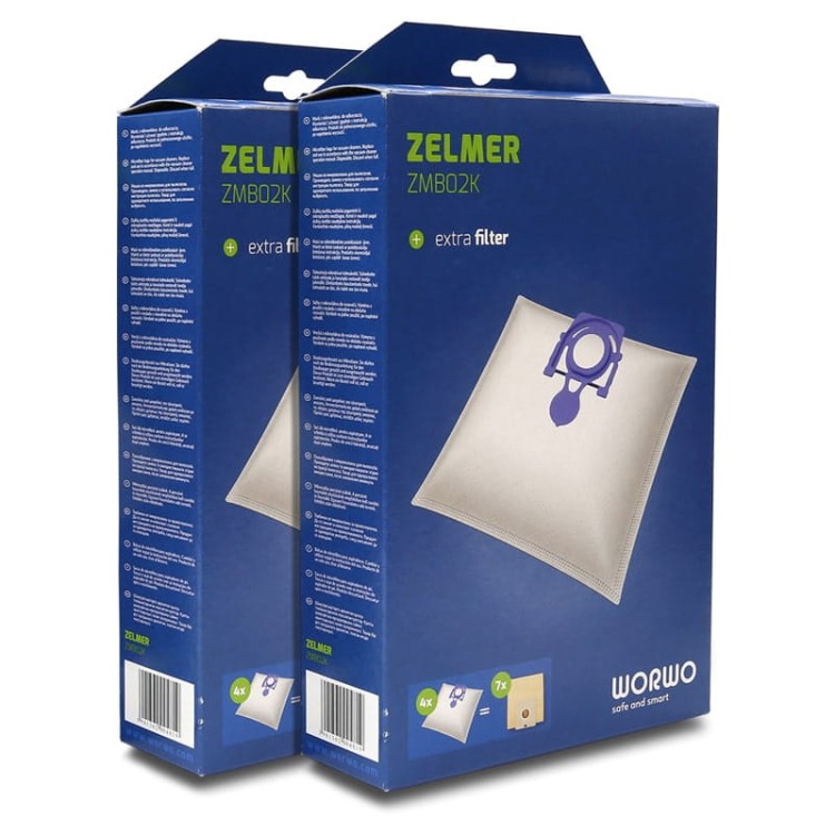 Worki flizelinowe do odkurzacza Zelmer Elf 2, Meteor 2, Cobra – 8 sztuk + 2 filtry