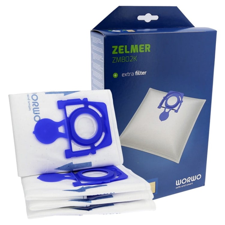 Worki flizelinowe do odkurzaczy Zelmer: Cobra, Elf 2, Meteor 2, Odyssey 450 - 24 sztuki + 6 filtrów
