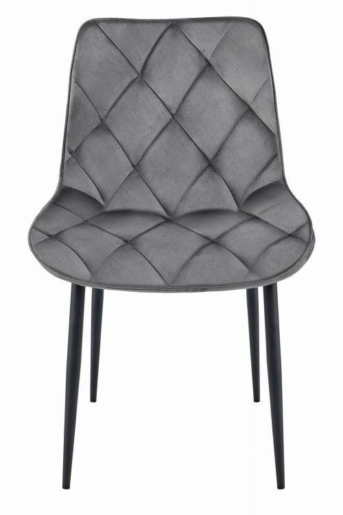 Krzesło TOR - ciemny szary aksamit / nogi czarne x 1