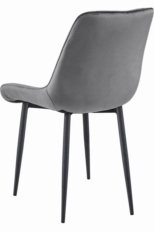 Krzesło TOR - ciemny szary aksamit / nogi czarne x 2