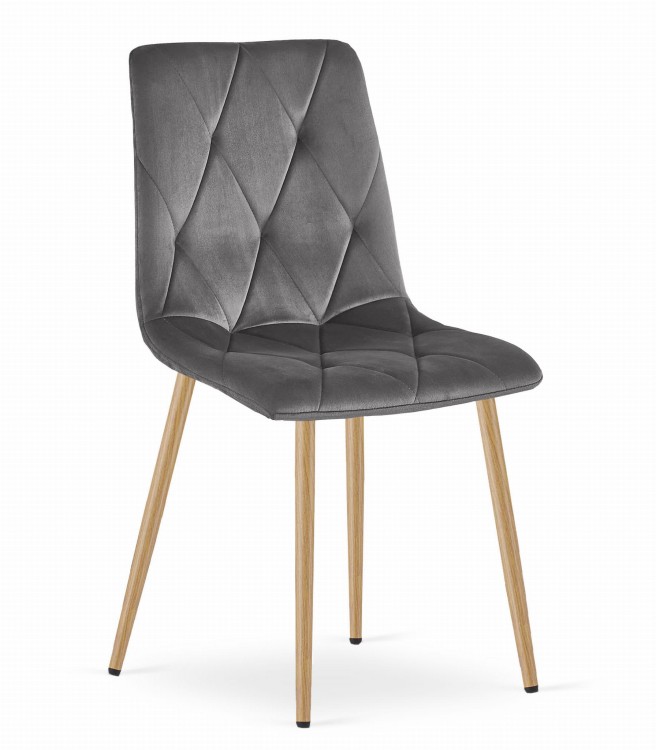 Zestaw stół NP 120x80 Dąb Sonoma + 4 krzesła LIBRA szare