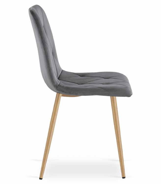 Zestaw stół NP 120x80 Dąb Sonoma + 4 krzesła LIBRA szare