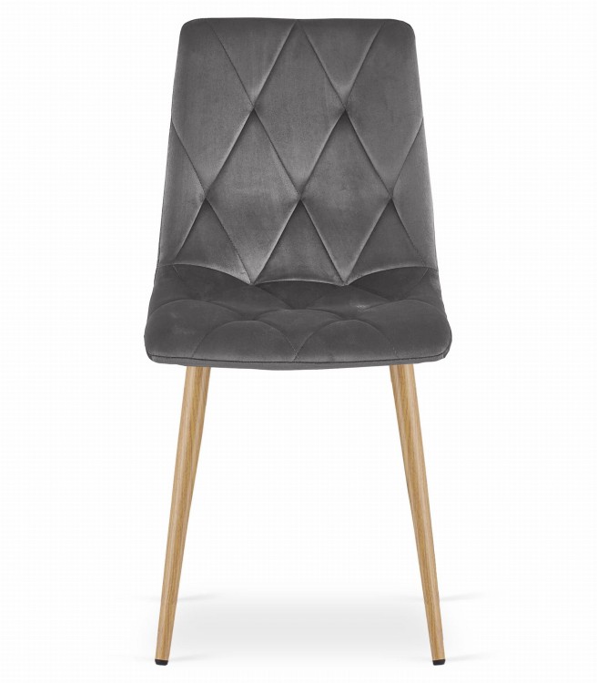 Zestaw stół NP 120x80 Dąb Sonoma + 4 krzesła LIBRA szare