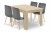Zestaw stół NP 120x80 Dąb Sonoma + 4 krzesła LIBRA szare