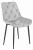 Krzesło TOR - aksamit srebrno-szary / nogi czarne x 3