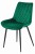 Krzesło VERDO - ciemna zieleń aksamit / nogi czarne x 1