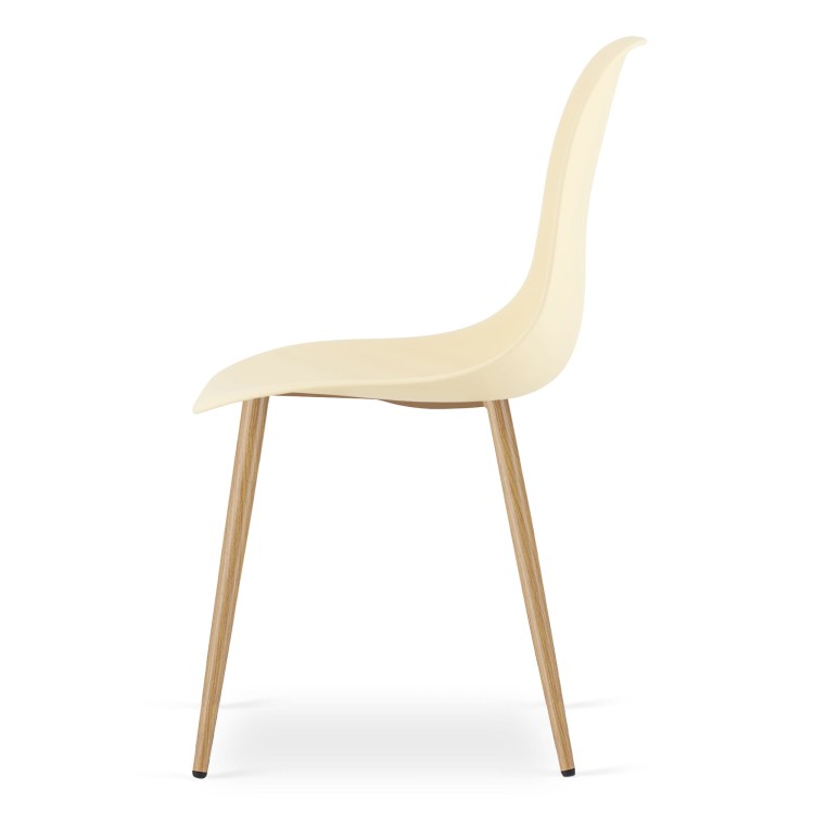 Krzesło Livo kremowe / nogi naturalne x 1
