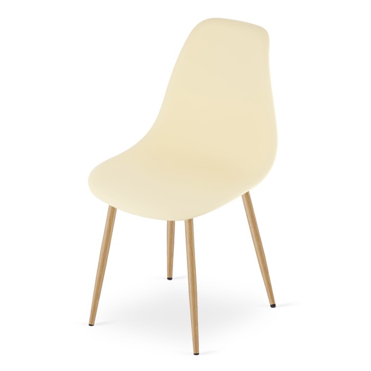 Krzesło Livo kremowe / nogi naturalne x 1